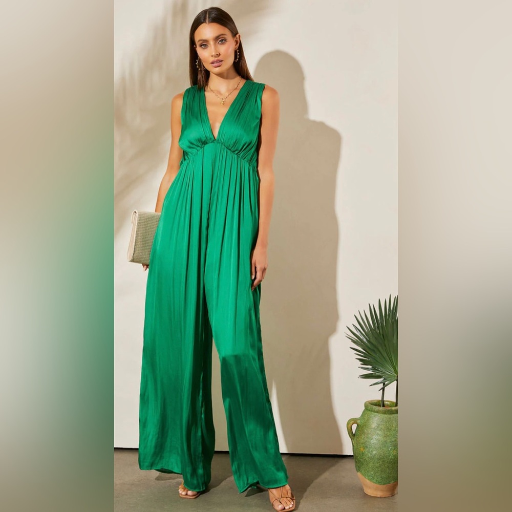 Emerald green romper